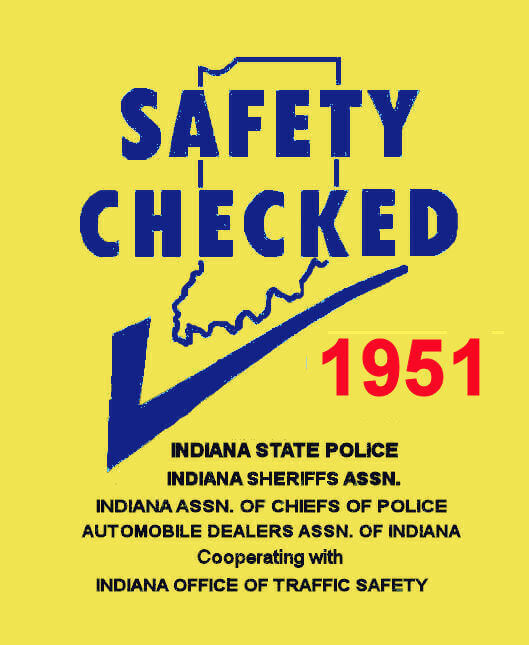 (image for) 1951 Indiana Safety Check Inspection sticker